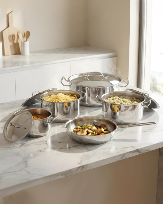 Vinod Classique Deluxe Stainless Steel Cookware Set 9 pcs