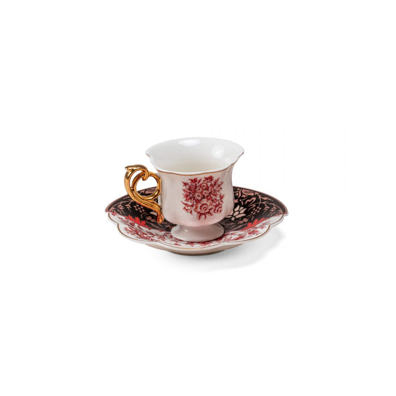 Seletti COFFEE CUP WITH SAUCER IN PORCELAIN "HYBRID-SAGALA"