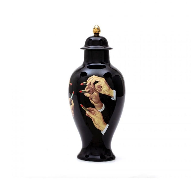 Seletti Toiletpaper Vase Lipsticks Black