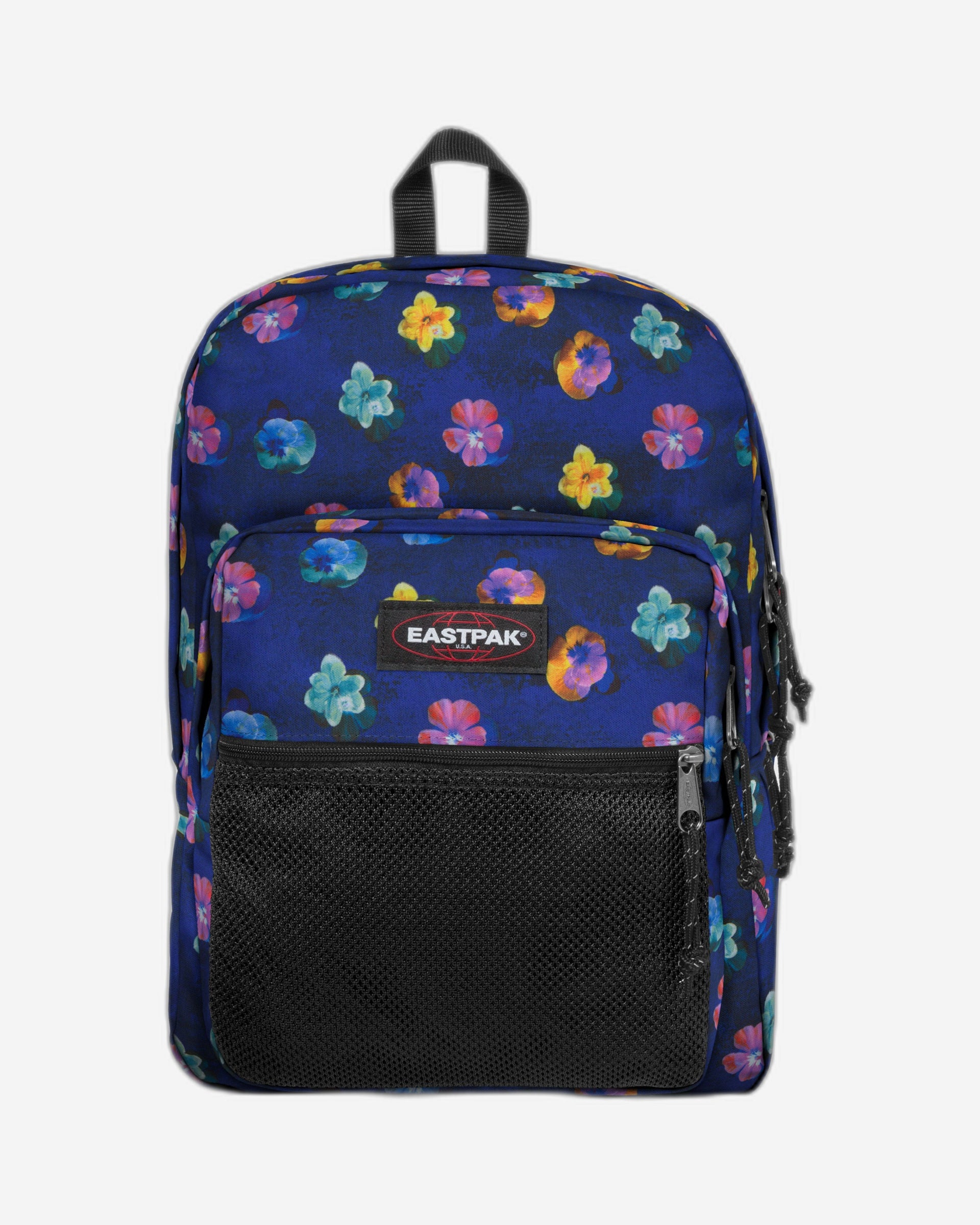 حقيبة ظهر Eastpak Pinnacle Flowerblur متوسطة الحجم باللون الأزرق الداكن مع حماية للكمبيوتر المحمول - EK0000602O41
