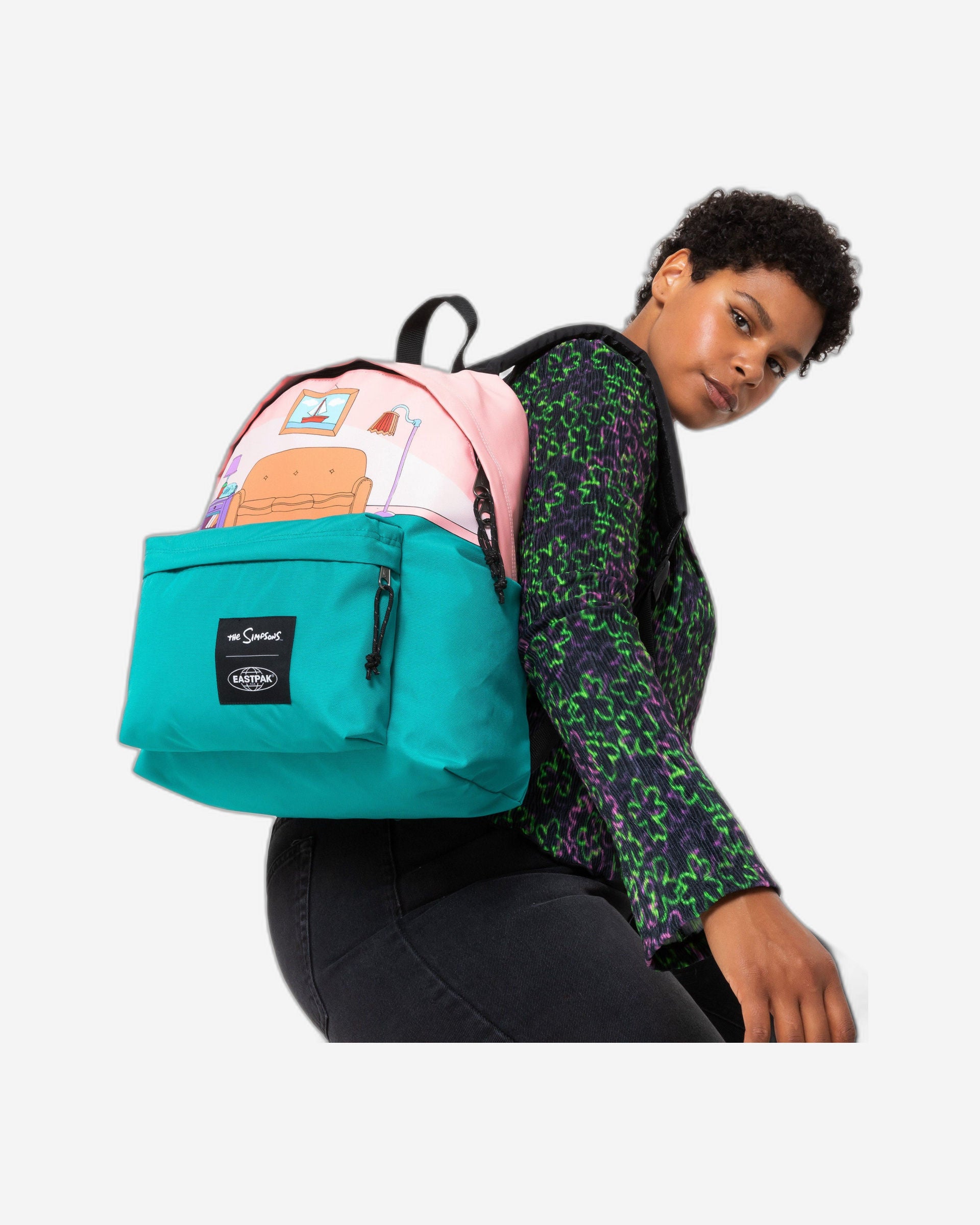 حقيبة ظهر Eastpak Padded Pak'R The Simpsons Sofa متوسطة الحجم - EK0006207A5
