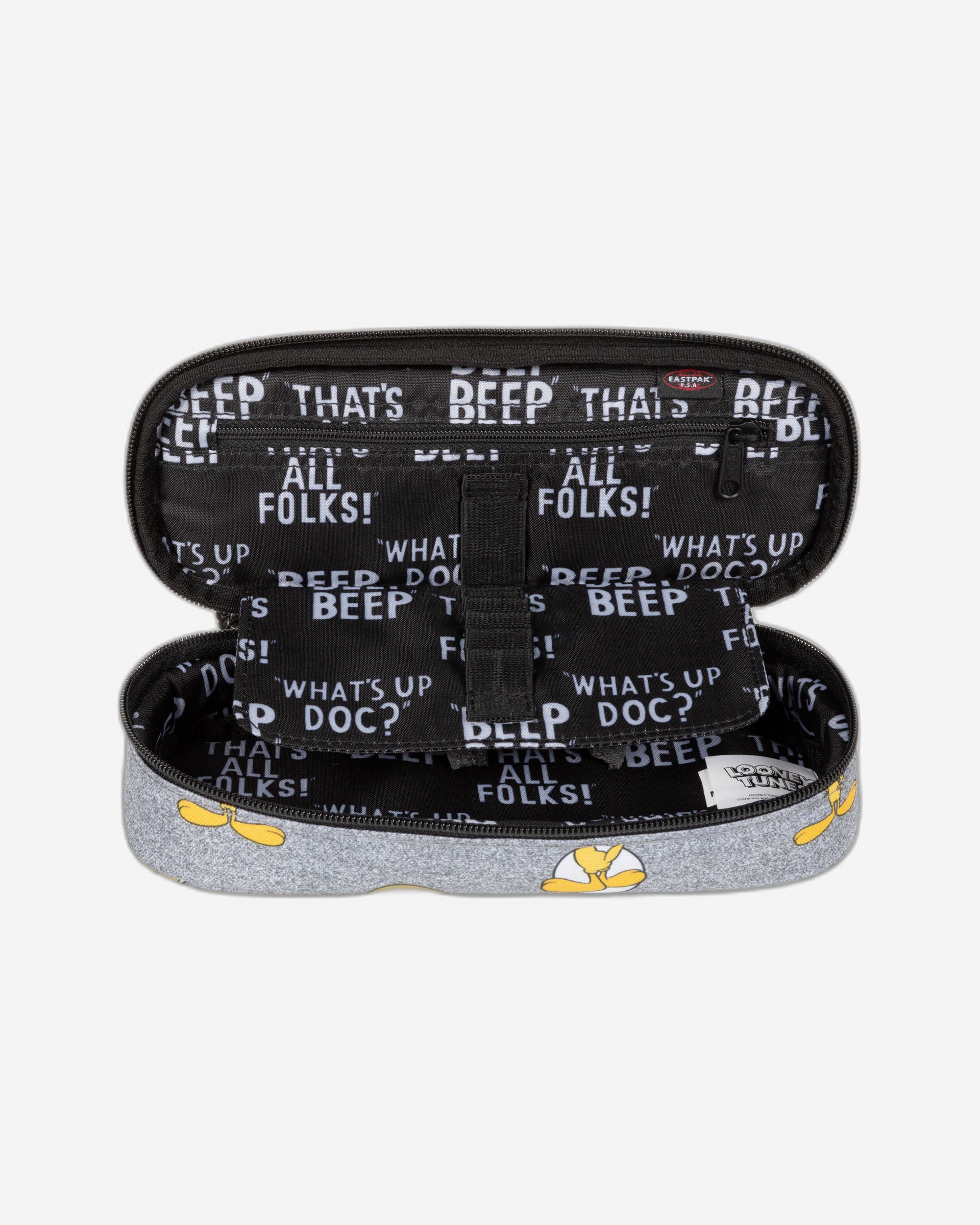 حافظة أقلام رصاص صلبة كبيرة بيضاوية الشكل من إيست باك بتصميم تويتي رمادي - EK0007178J71