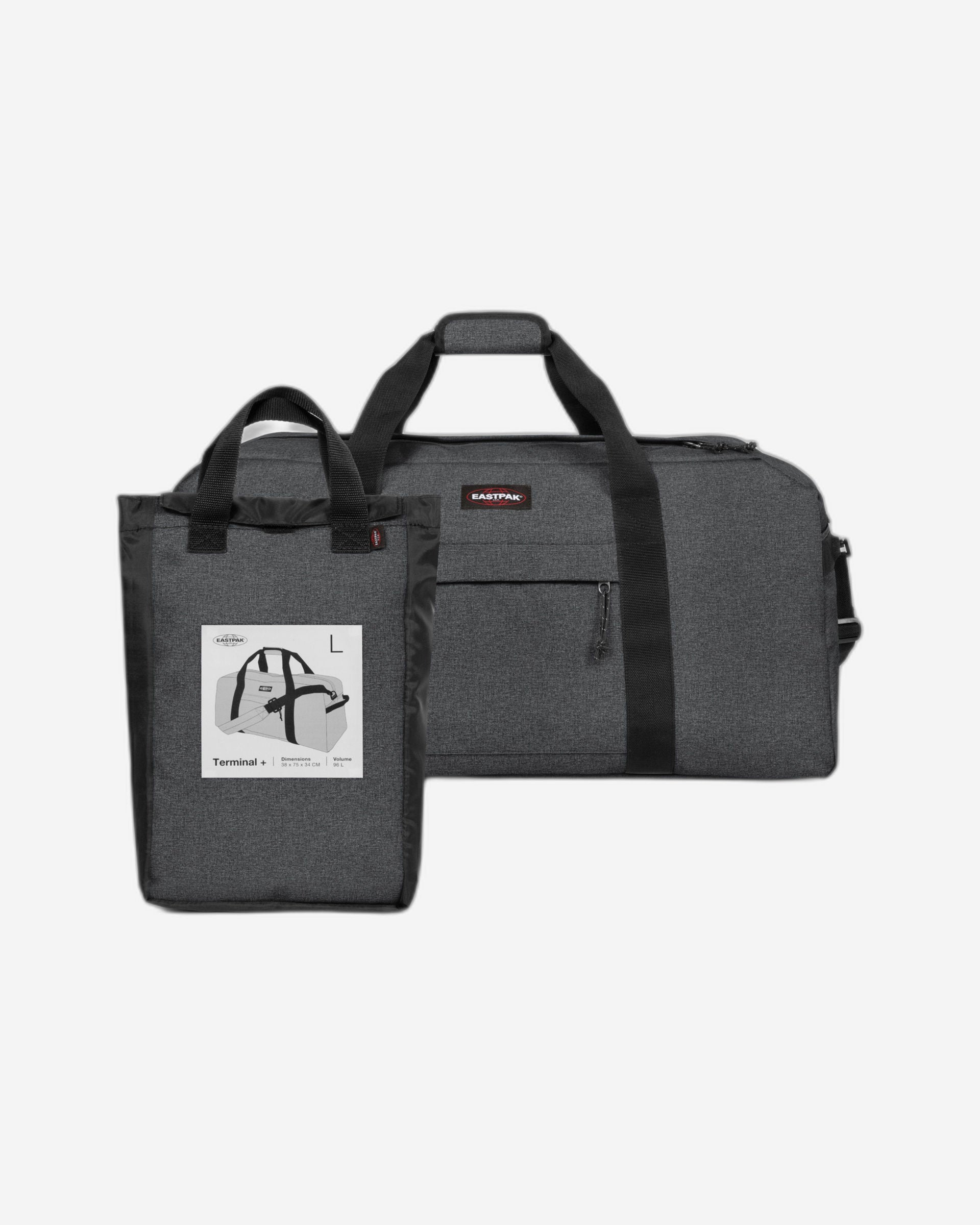 حقيبة دافل كبيرة من Eastpak Terminal + Black Denim - EK00080D77H1