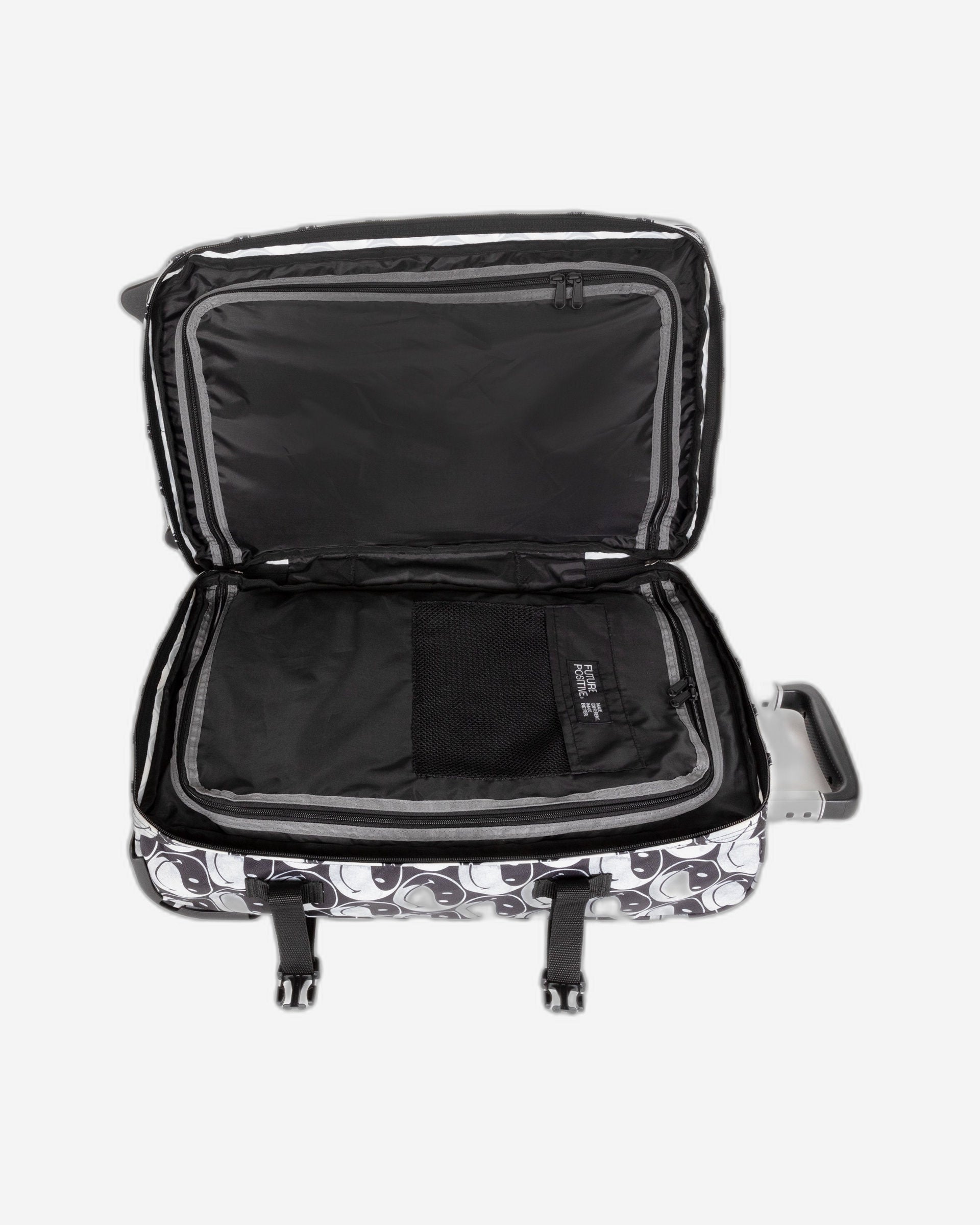 حقيبة سفر إيست باك ترانزيت إس سمايلي واي واي صغيرة ناعمة باللون الأسود - EK0A5BA75K21