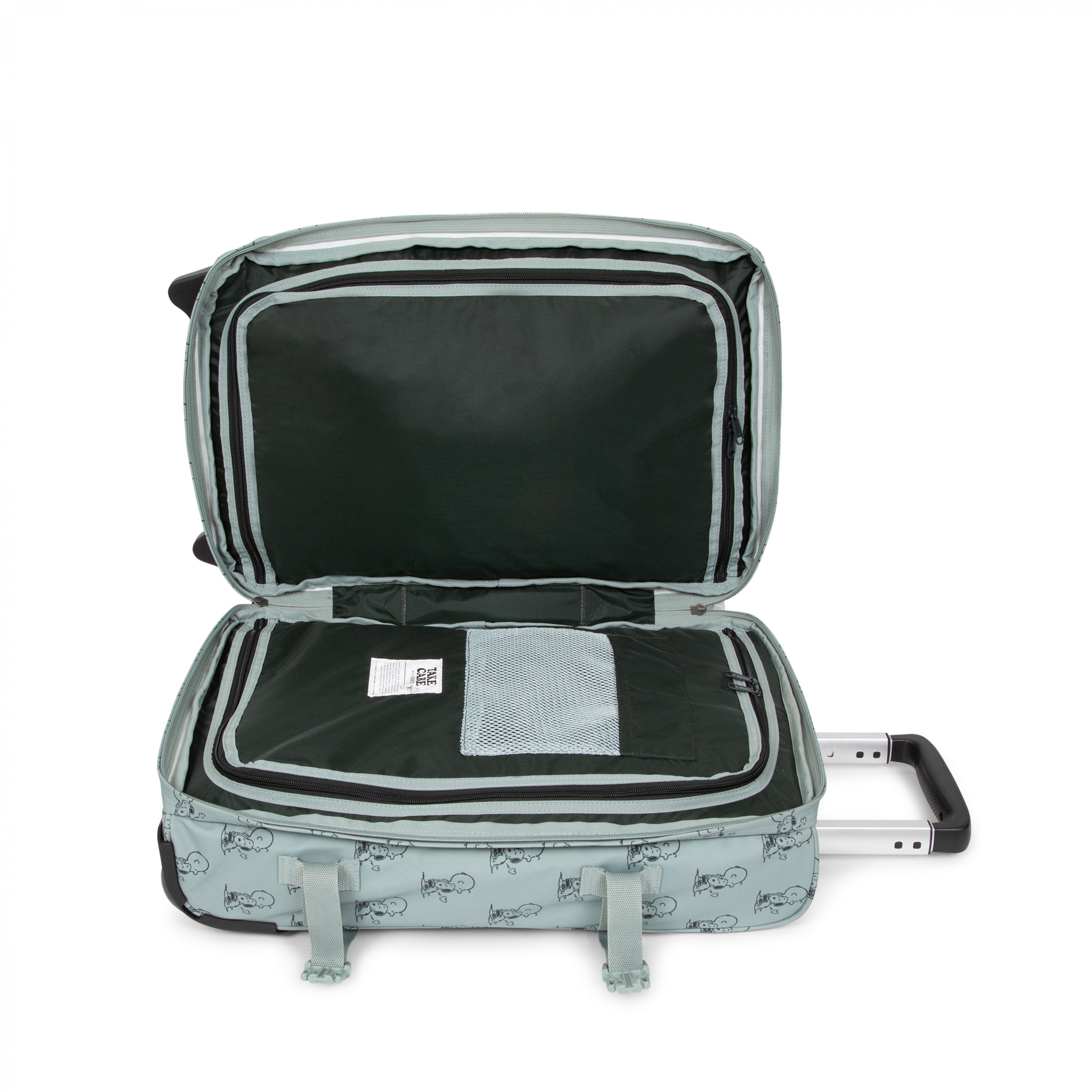 حقيبة سفر إيستباك ترانزيت إس صغيرة ناعمة بنقشة الفول السوداني والنعناع - EK0A5BA76O81