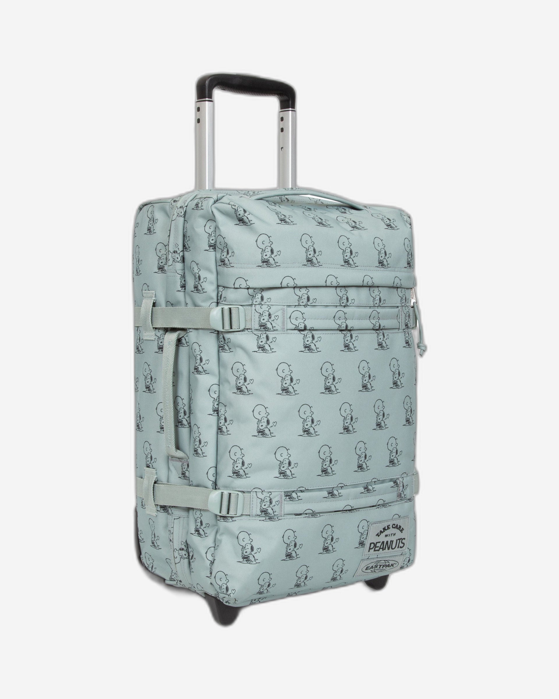 حقيبة سفر إيستباك ترانزيت إس صغيرة ناعمة بنقشة الفول السوداني والنعناع - EK0A5BA76O81