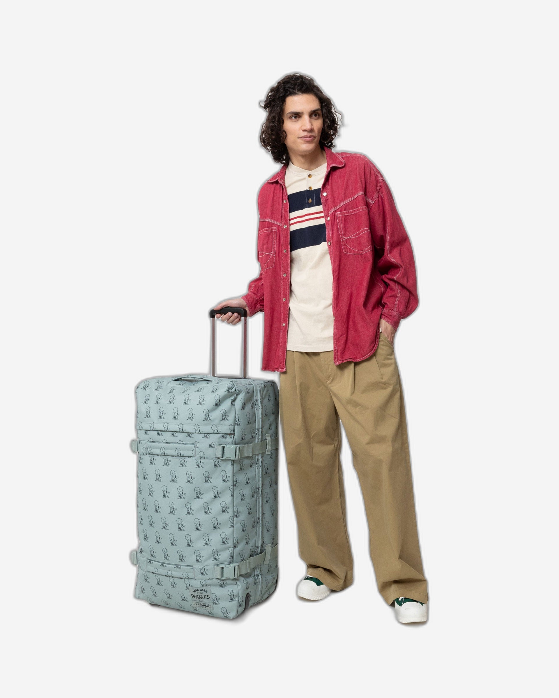 حقيبة سفر إيستباك ترانزيت آر إل كبيرة وناعمة بنقشة الفول السوداني والنعناع - EK0A5BA96O81