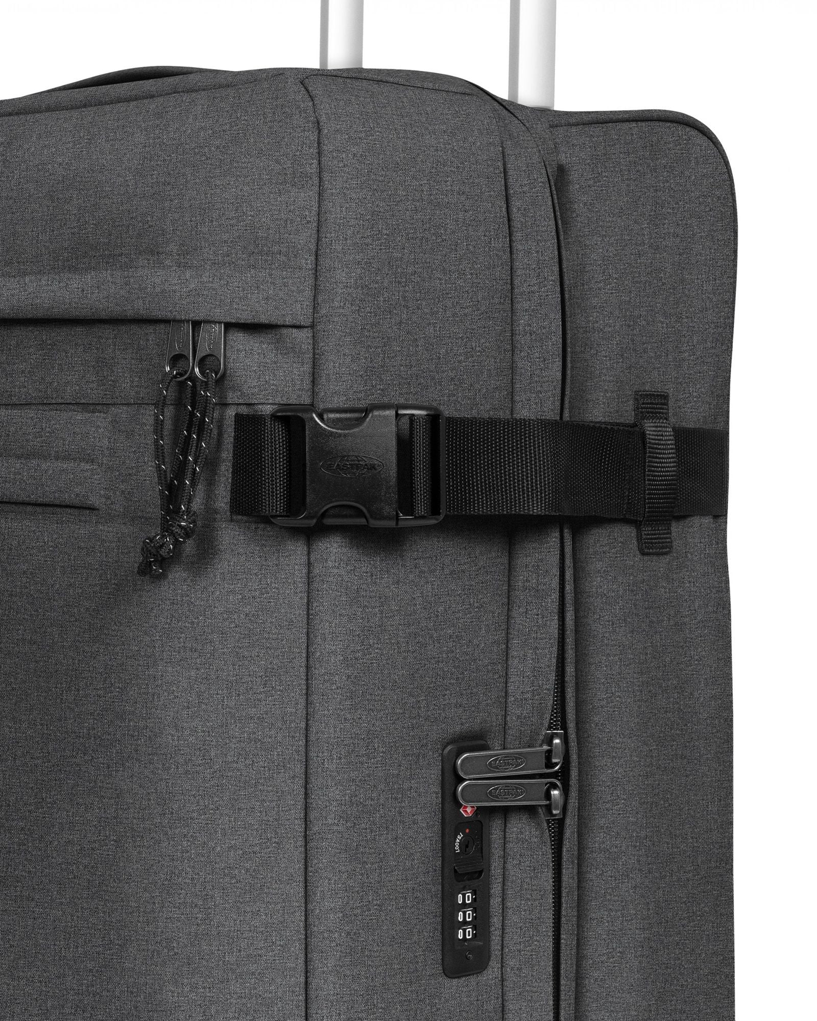 حقيبة إيستباك ترانزيت آر 4 إم سوداء دينم متوسطة الحجم بأربع عجلات - EK0A5BFJ77H1