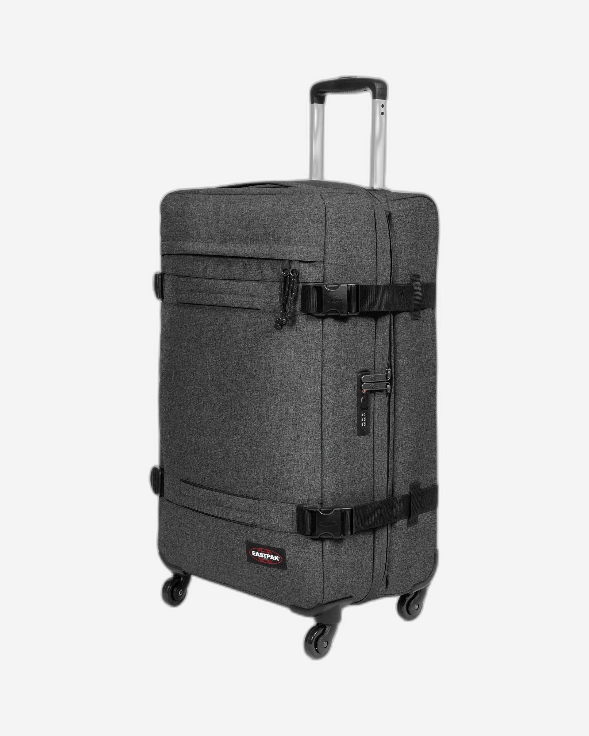 حقيبة إيست باك ترانزيت آر 4 لتر كبيرة من قماش الدنيم الأسود بأربع عجلات - EK0A5BFK77H1