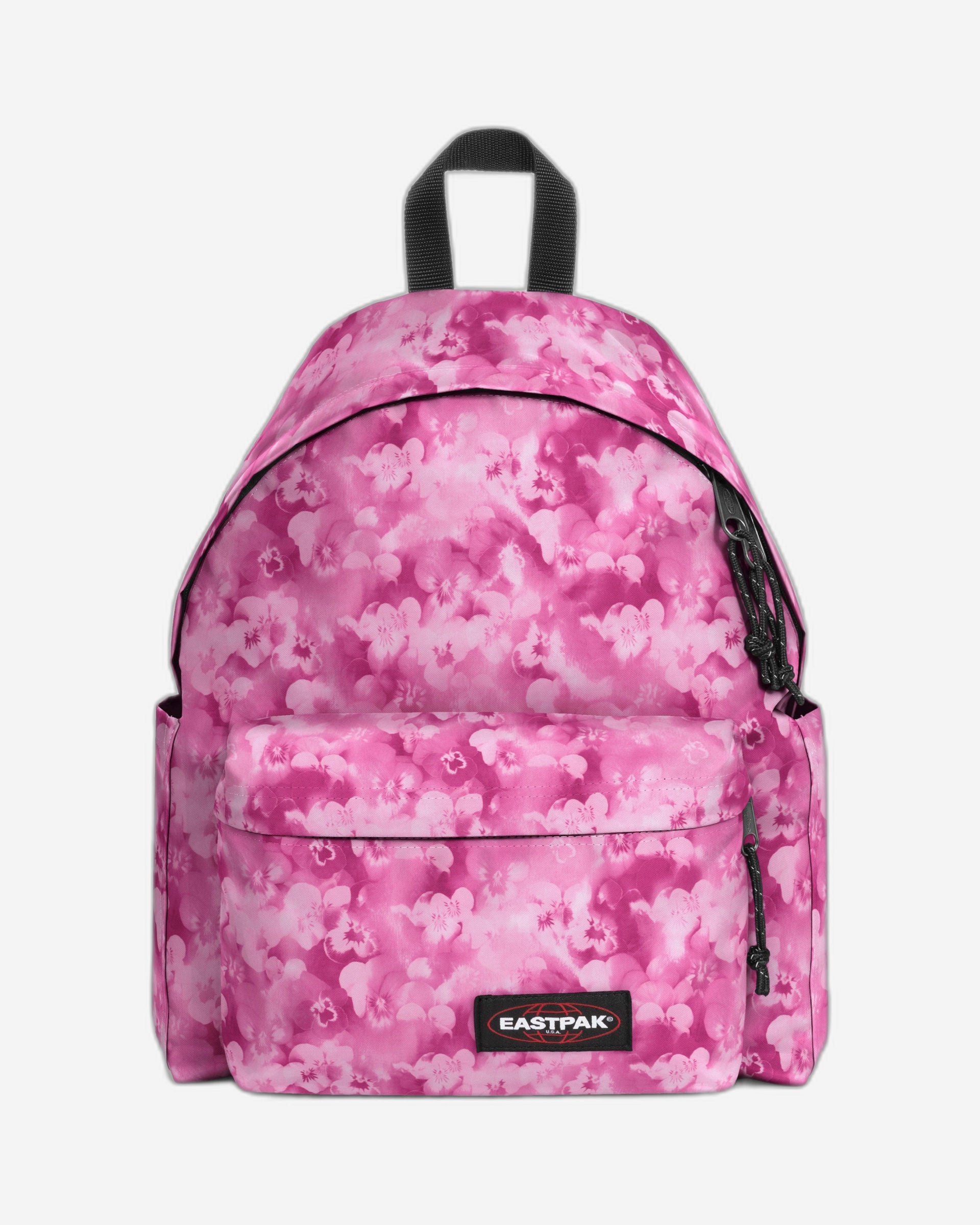 حقيبة ظهر Eastpak Day Pak'R Flowerblur وردية متوسطة الحجم مع حامل زجاجات وجيب للكمبيوتر المحمول - EK0A5BG42O31