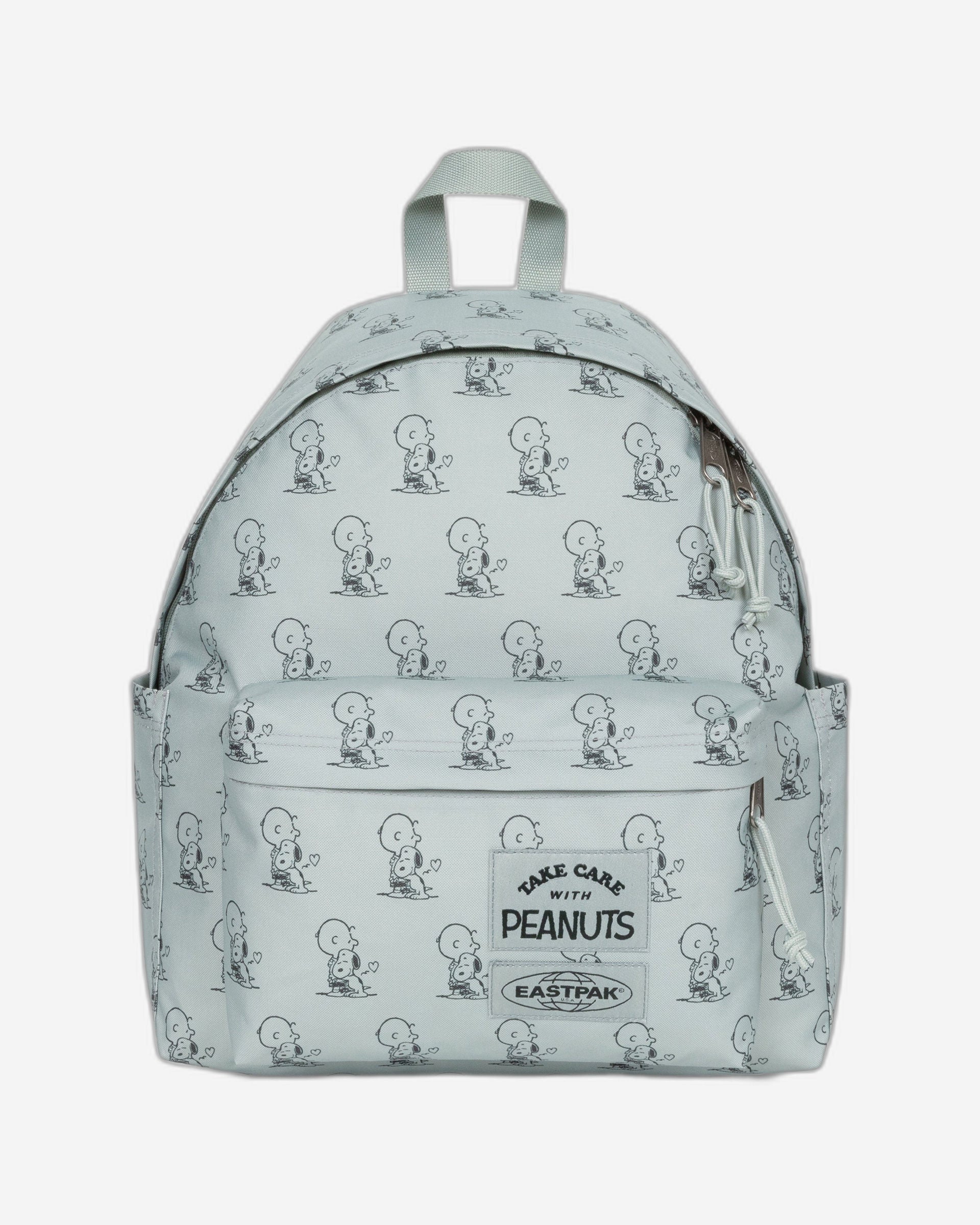 حقيبة ظهر Eastpak Day Pak'R Peanuts Mint متوسطة الحجم مع حامل زجاجات وجيب للكمبيوتر المحمول - EK0A5BG46O81