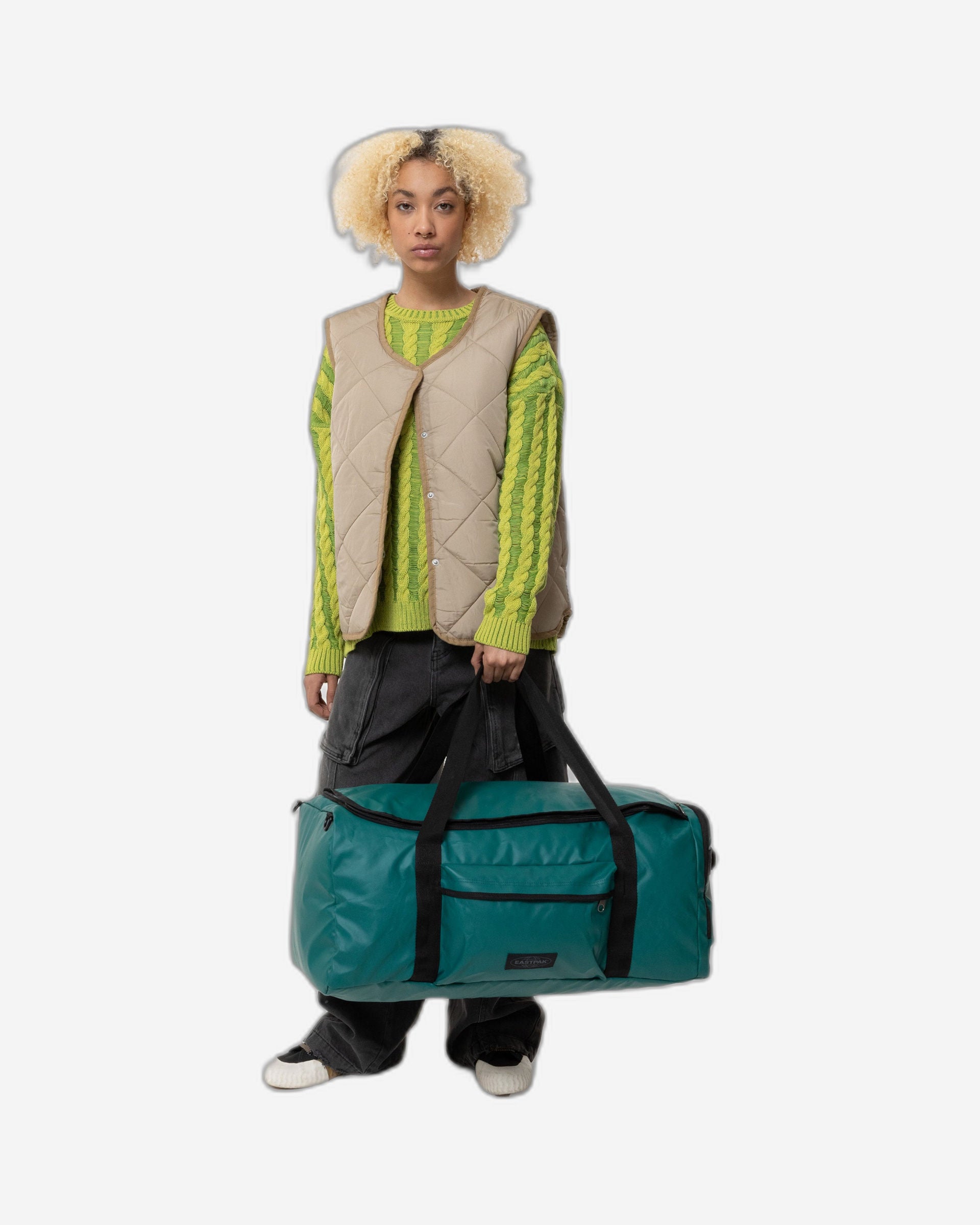 Eastpak Tarp Duffl'R M Tarp Petrol حقيبة دفل متوسطة الحجم - EK0A5BHN3O71