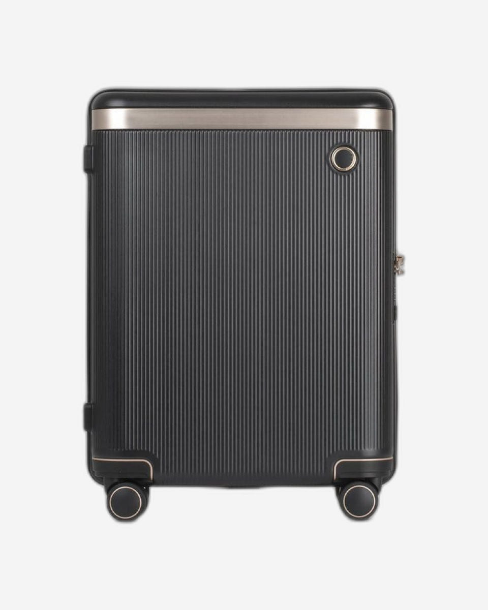 عربة أمتعة إيكولاك ديناستي مقاس ٢٠ بوصة، بأربع عجلات مزدوجة، لون أسود-ذهبي - PC142 20 BLK/GLD