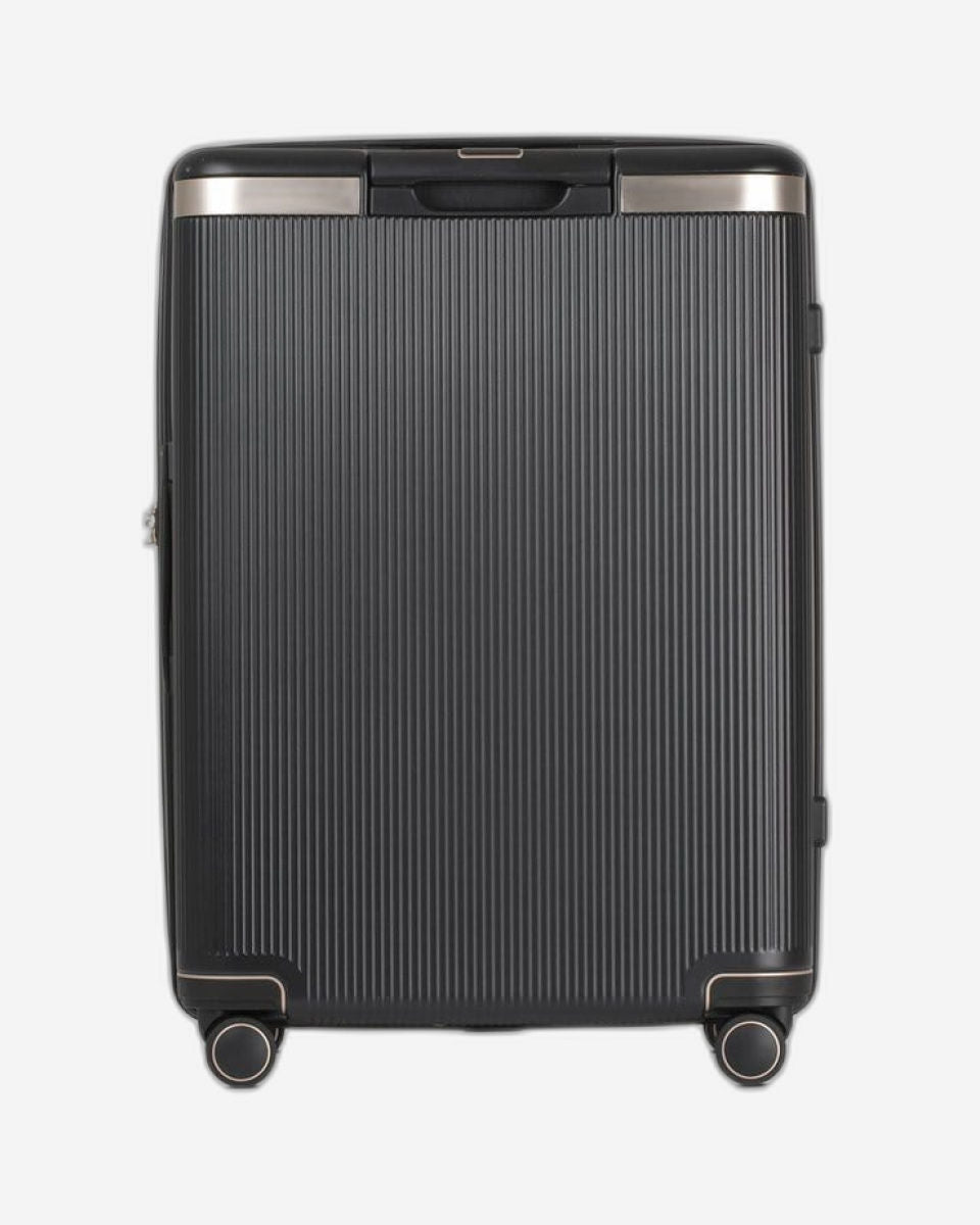 عربة أمتعة إيكولاك ديناستي، مقاس 24 بوصة، بأربع عجلات مزدوجة، لون أسود-ذهبي - PC142 24 BLK/GLD