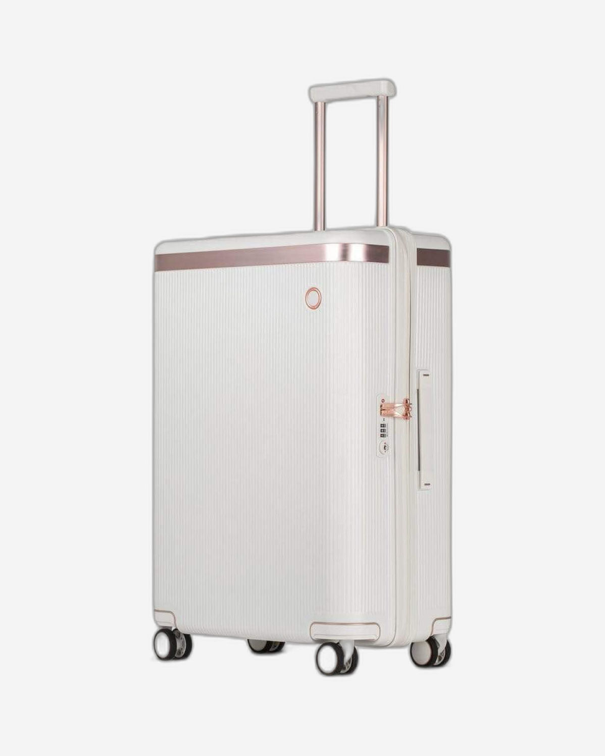 عربة أمتعة إيكولاك ديناستي مقاس 24 بوصة مزودة بأربع عجلات مزدوجة، لون أبيض عاجي - PC142 أبيض عاجي مقاس 24