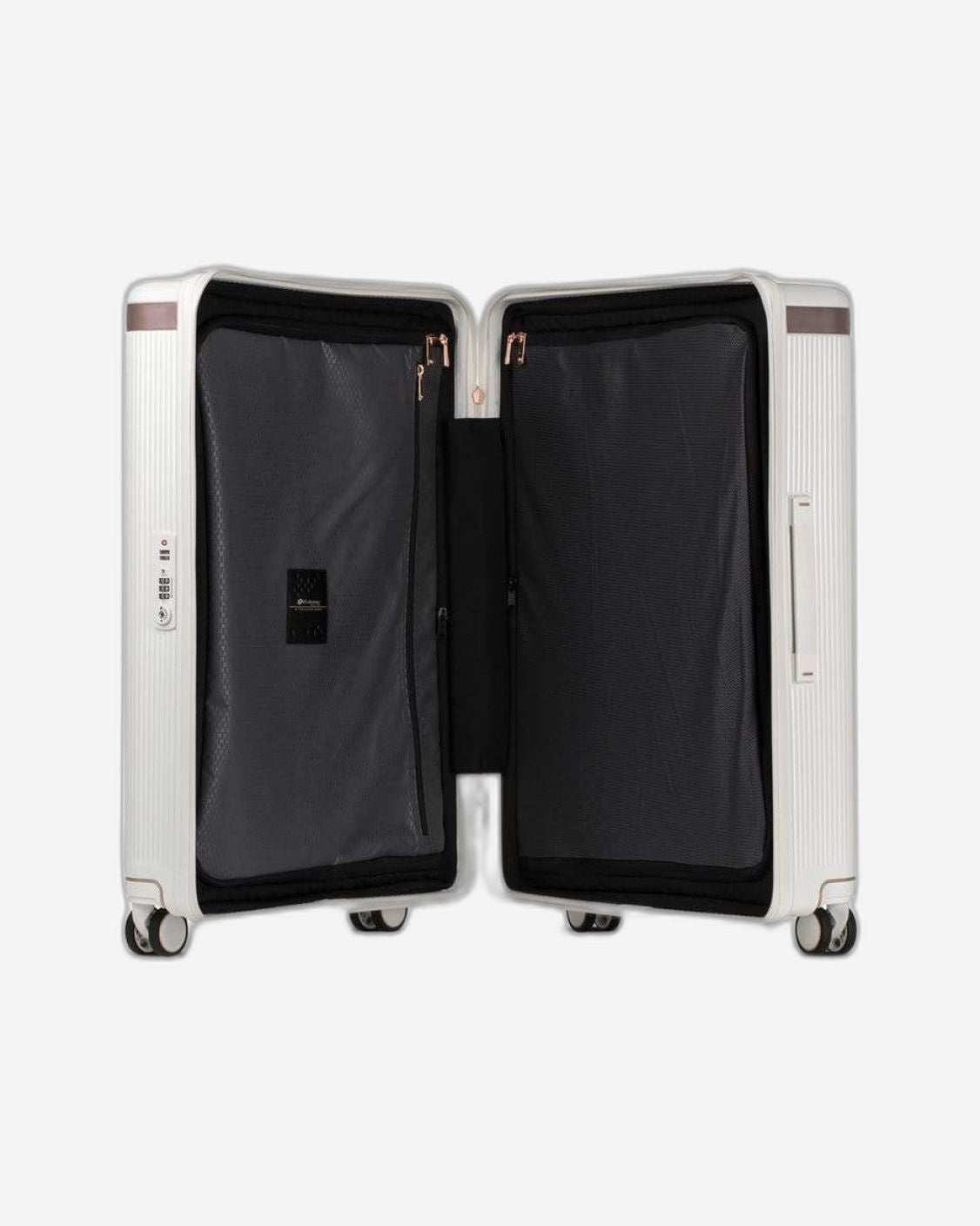 عربة أمتعة إيكولاك ديناستي مقاس 24 بوصة مزودة بأربع عجلات مزدوجة، لون أبيض عاجي - PC142 أبيض عاجي مقاس 24