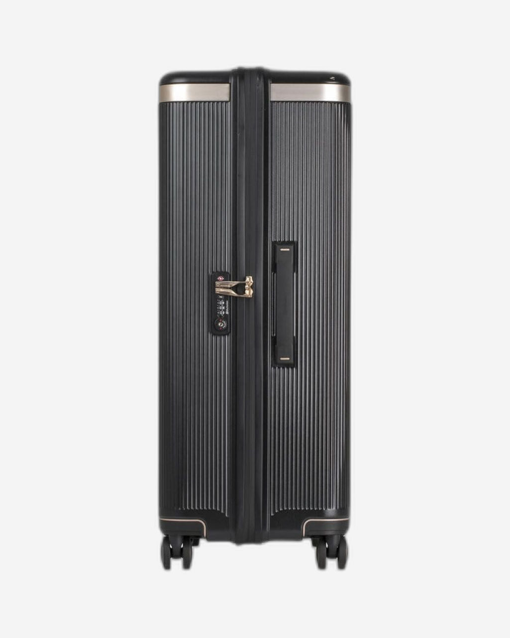 عربة أمتعة إيكولاك ديناستي، مقاس 28 بوصة، مزودة بأربع عجلات مزدوجة، لون أسود-ذهبي - PC142 28 BLK/GLD