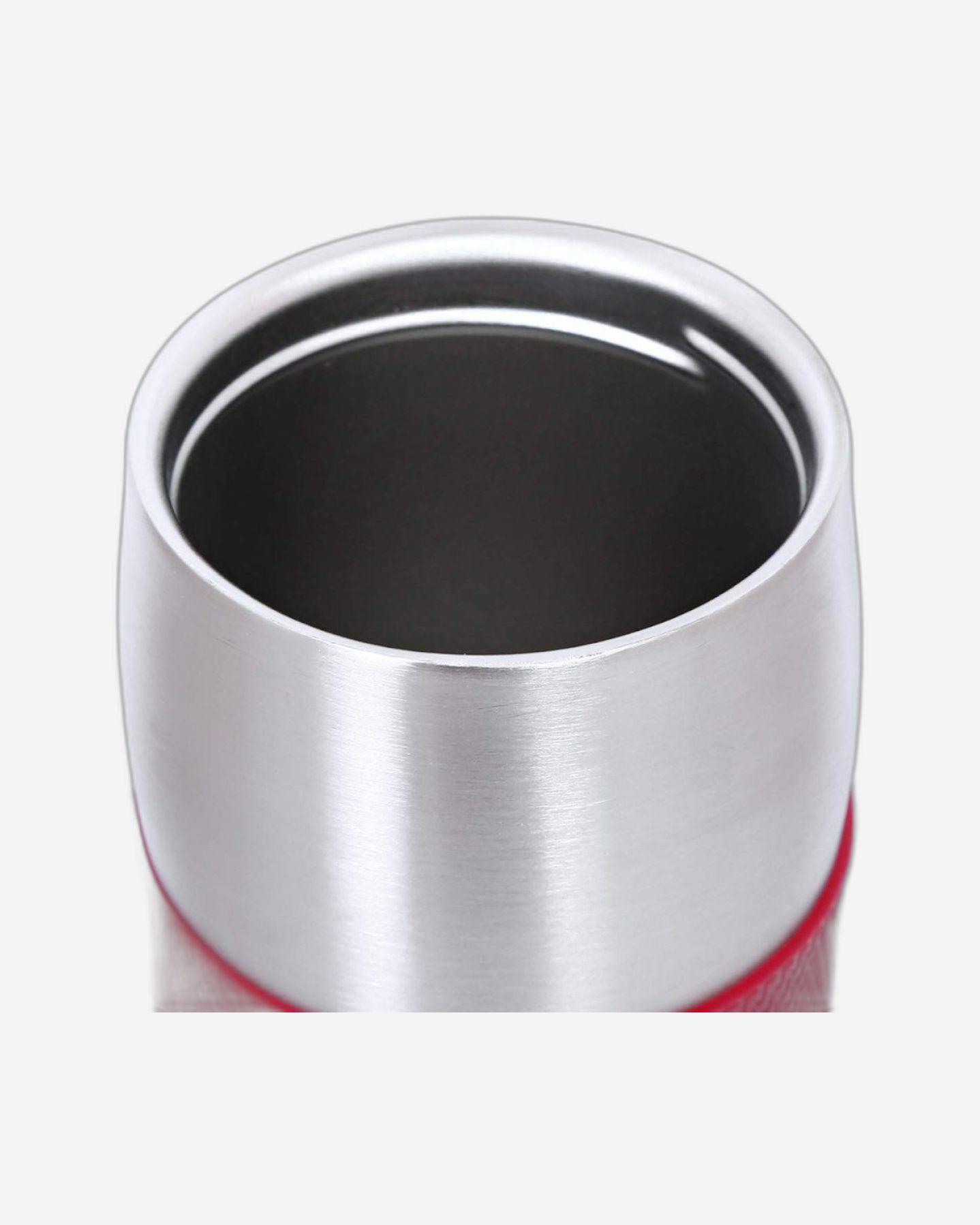 كوب نيسان سعة 380 مل مع غطاء مطاطي من السيليكون للمقبض، أحمر - كوب متين وأنيق للمشروبات الساخنة والباردة