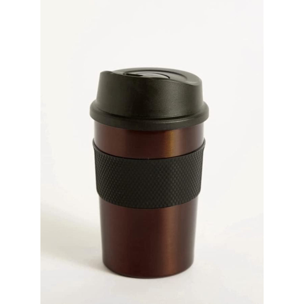 Nessan 360ml Double Wall High Vacuum Mug with Silicone Rubber Sleeve | Stainless Steel Insulated Mug for Hot & Cold Beverages