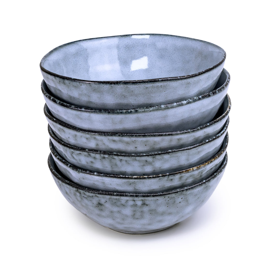 وعاء ألورا ستونوير الفاخر من كويزين آرت - ١٧ سم، أزرق (مجموعة من قطعة واحدة)