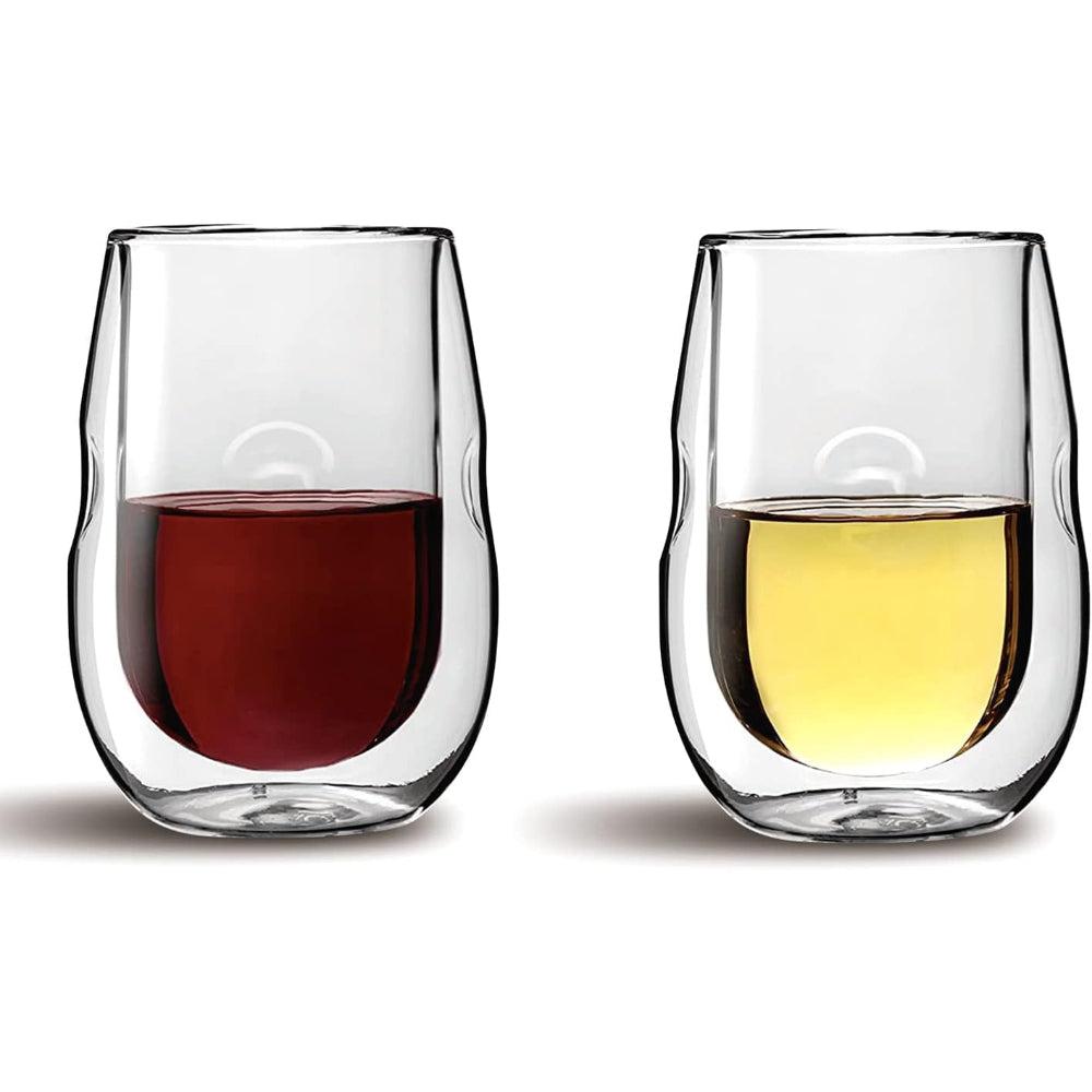 300ML DOUBLE WALL GLASS CUP 2PCS SET