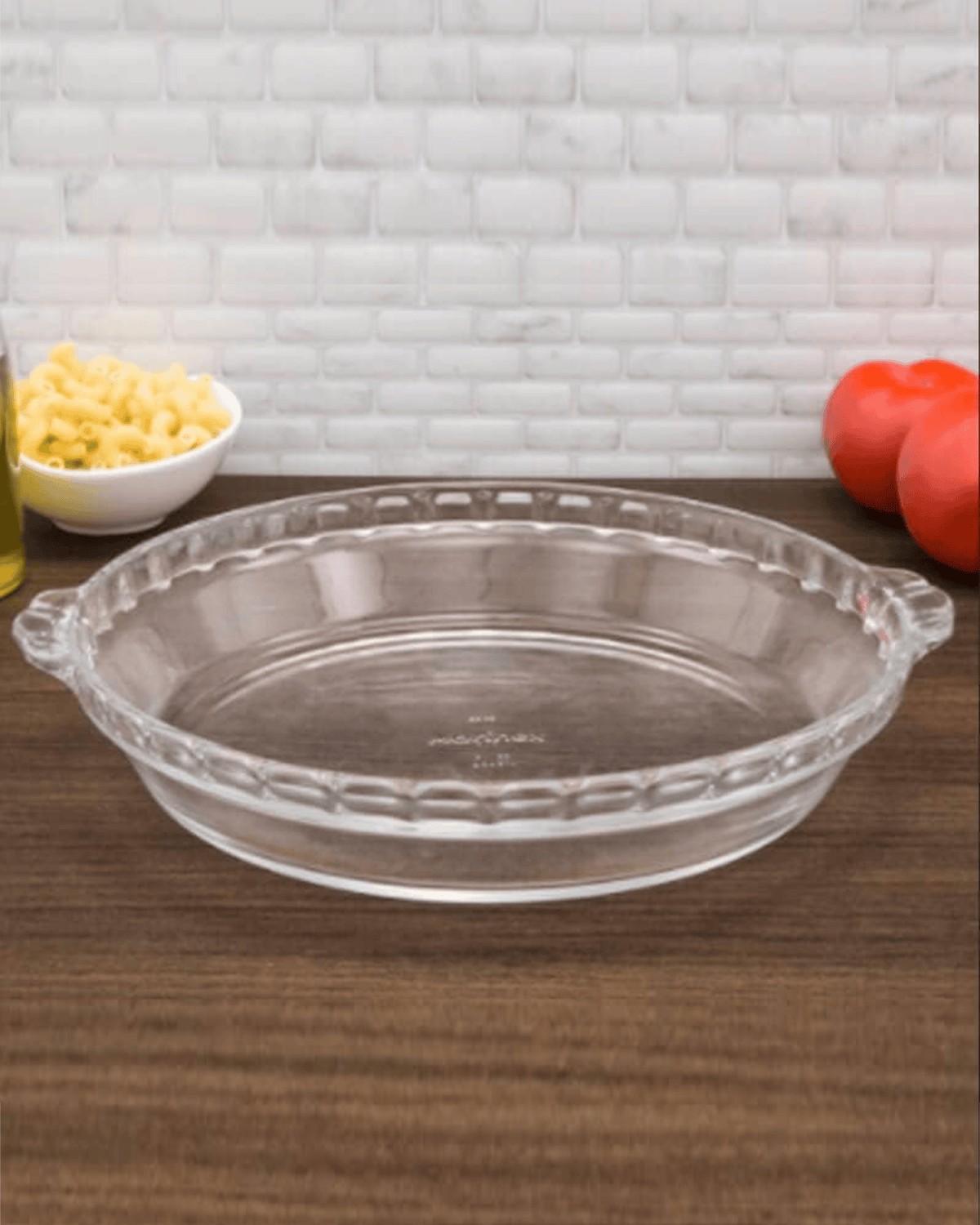Marinex Heat-Resistant Large Fluted Glass Pie Dish, 1.6L