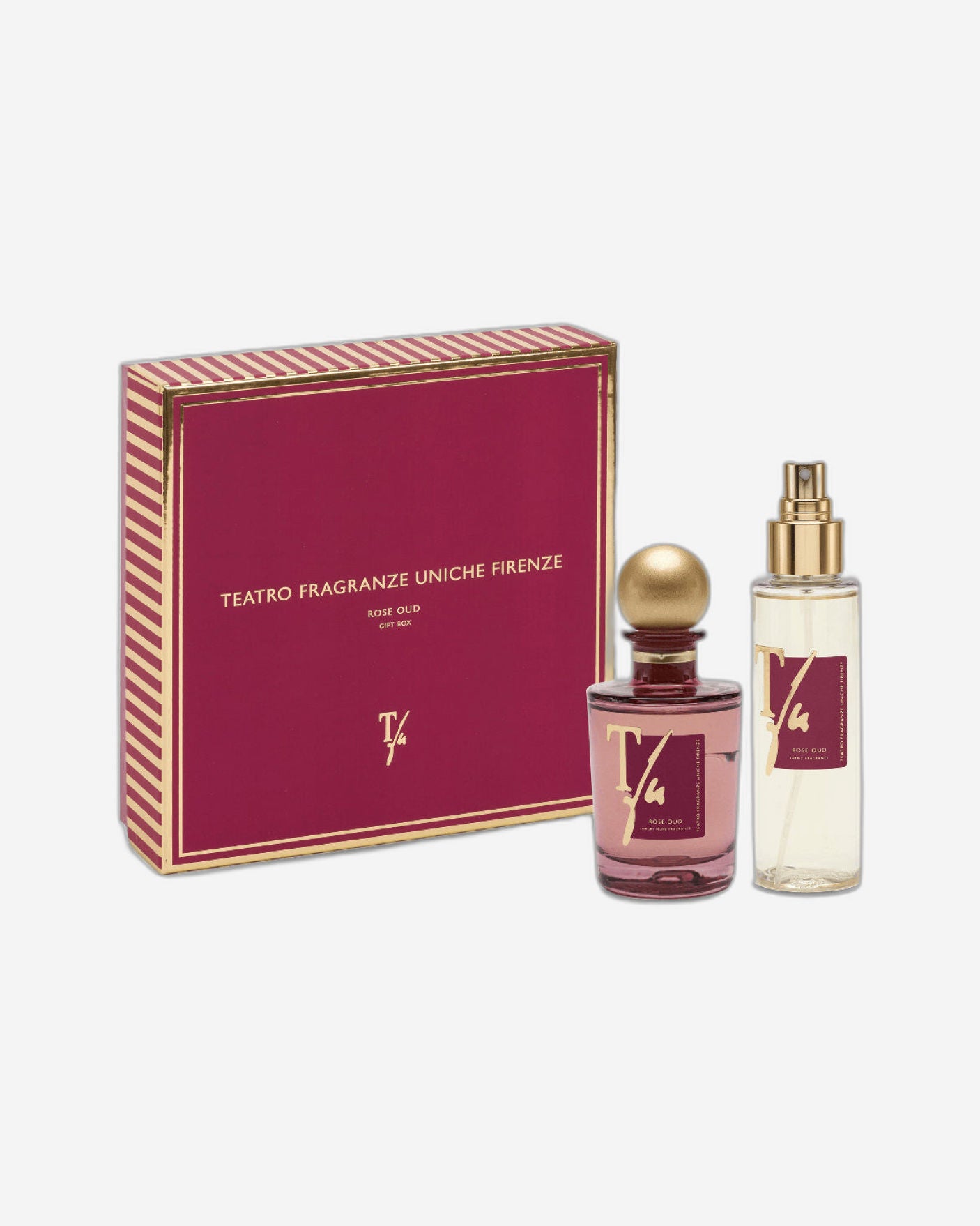 صندوق هدايا تياترو روز عود 100 مل معطر جو + 100 مل بخاخ أقمشة