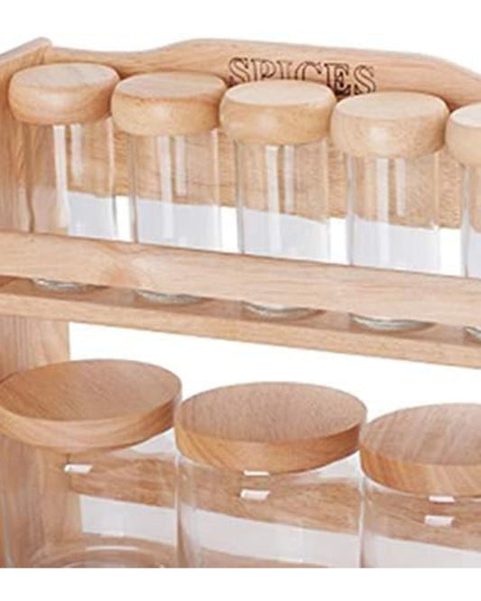 رف توابل بيلي، 5 زجاجات مع علبة، مجموعة من 3 قطع