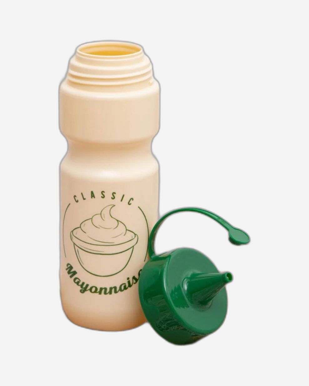 زجاجة هيرفين الكلاسيكية سعة 660 مل، موزع مايونيز - مزخرفة باللون البيج، مصنوعة من البولي بروبلين والبولي إيثيلين، خالية من مادة BPA، للمايونيز والصلصات والتوابل