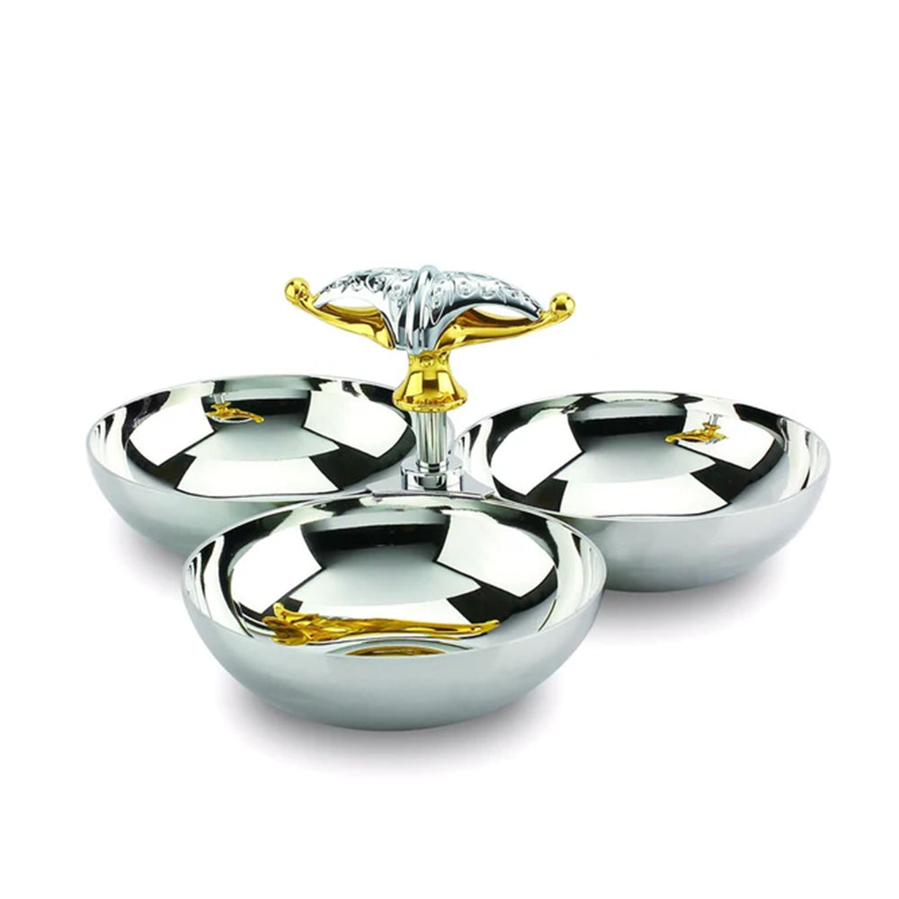 وعاء ريجنت ماليكا جولد للوجبات الخفيفة بثلاثة أقسام