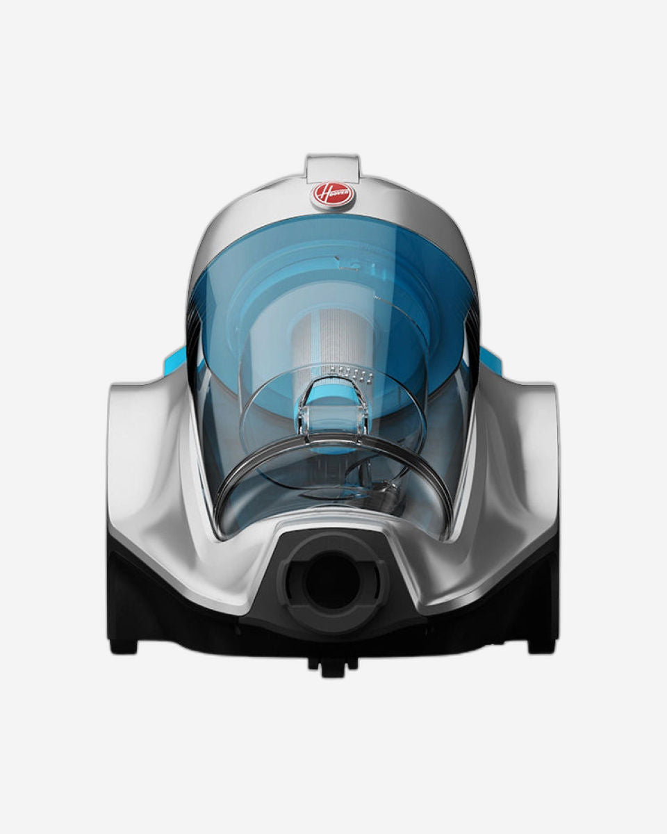 مكنسة كهربائية هوفر باور 7 بدون كيس مع فلتر هواء عالي الكفاءة، أداء قوي بقوة 2400 واط للمنزل والمكتب، سعة كبيرة 4 لتر، أزرق-فضي - HC84-P7A-ME