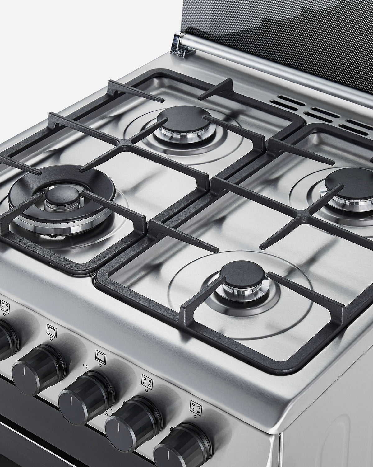 طباخ غاز "هوفر" قائم بذاته بالكامل، 60×60 سم – HGC-G604G-RS (معتمد من هيئة الإمارات للمواصفات والمقاييس)