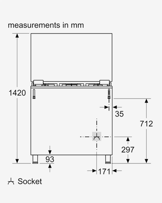 موقد غاز بوش 90 سم