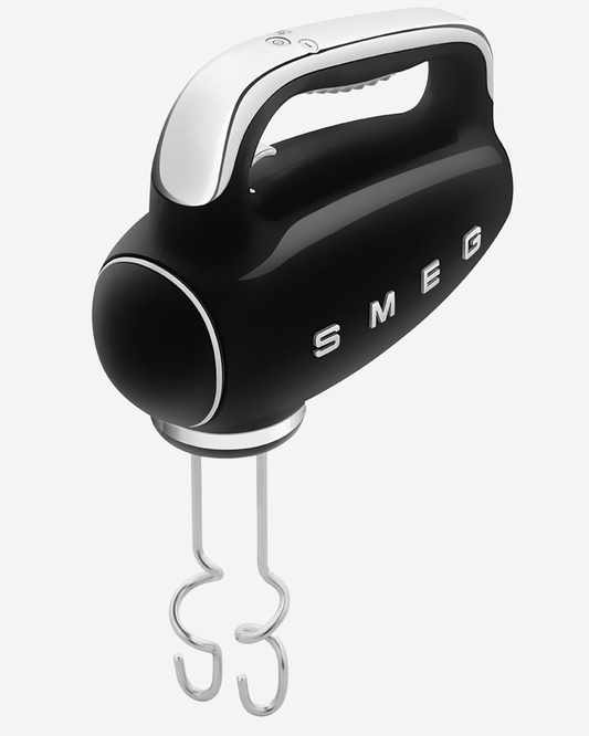 خلاط يدوي ريترو من SMEG مع شاشة LED، لون أسود