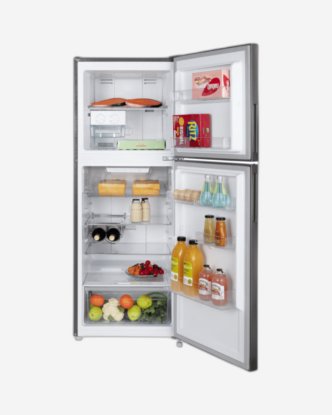 ثلاجة هوفر 260 لتر بتقنية العاكس المزدوج، ذات مجمد علوي