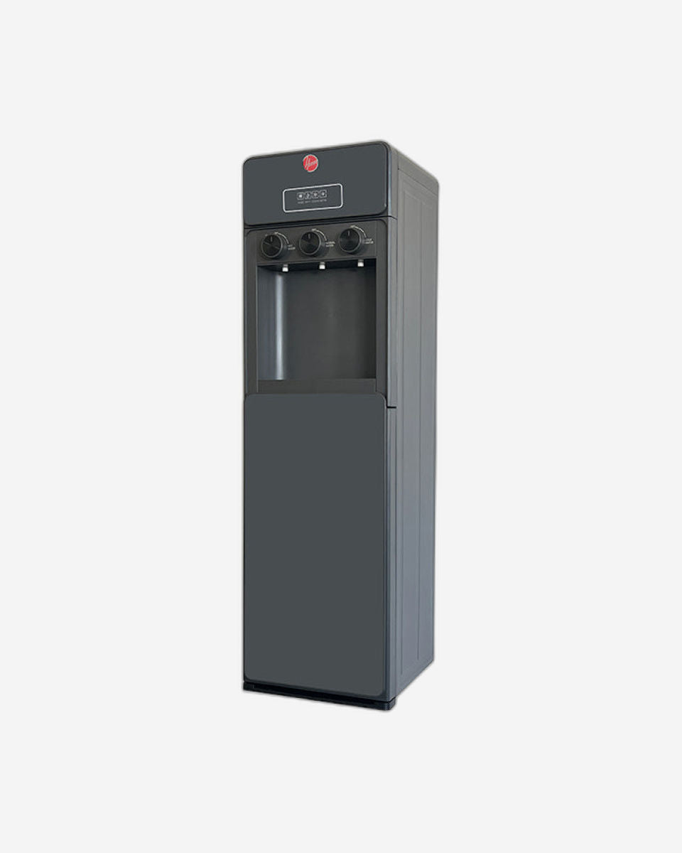 موزع مياه هوفر بتحميل سفلي مع خزانة، 3 فوهات مياه ساخنة وباردة ومحيطة، قفل أمان للأطفال، خزان بارد ممتد من الفولاذ المقاوم للصدأ، ضمان لمدة عام، أخضر - HWD-SBL-02G