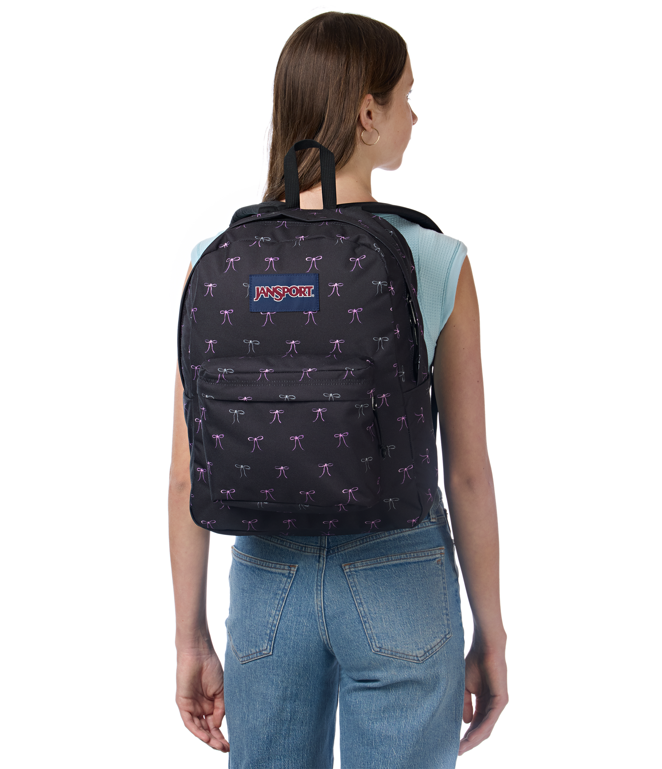 حقيبة ظهر JanSport SuperBreak One متوسطة الحجم من Bad Bows EK0A5BAG0W21
