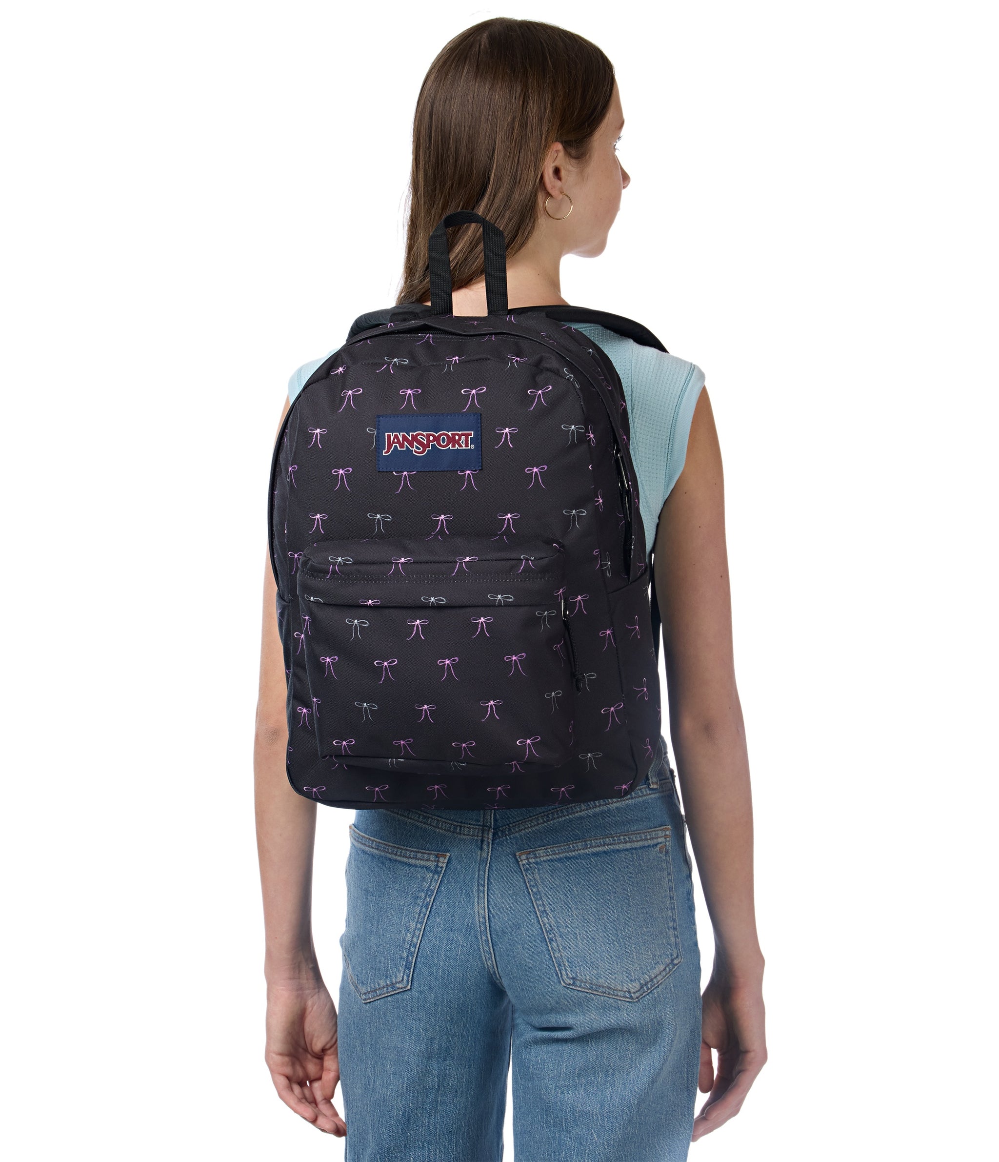 حقيبة ظهر JanSport SuperBreak One متوسطة الحجم من Bad Bows EK0A5BAG0W21