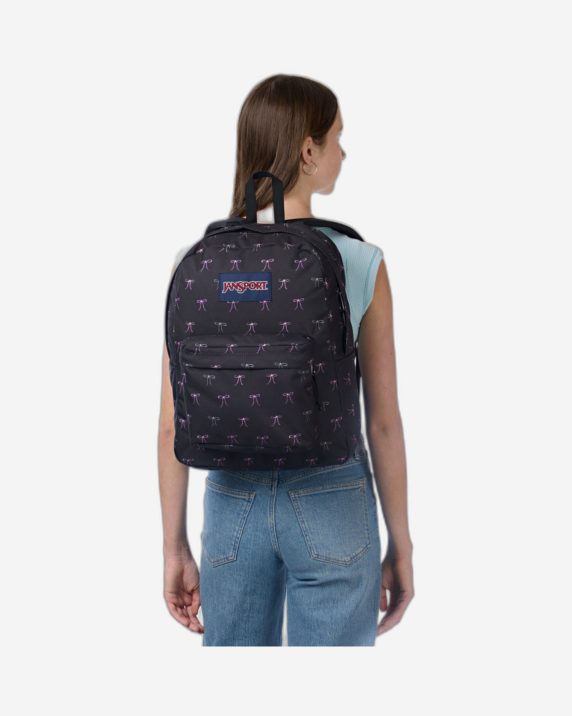حقيبة ظهر JanSport SuperBreak One متوسطة الحجم من Bad Bows EK0A5BAG0W21