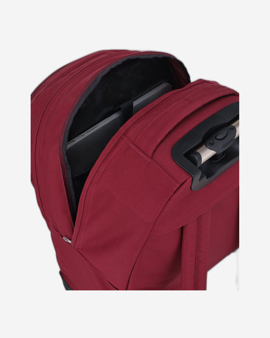 حقيبة ظهر JanSport Driver 8 كبيرة الحجم بعجلتين باللون الأحمر المحمر