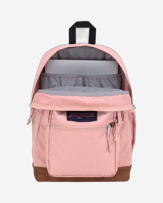 حقيبة ظهر JanSport Cool Student كبيرة الحجم للكمبيوتر المحمول بلون وردي ضبابي