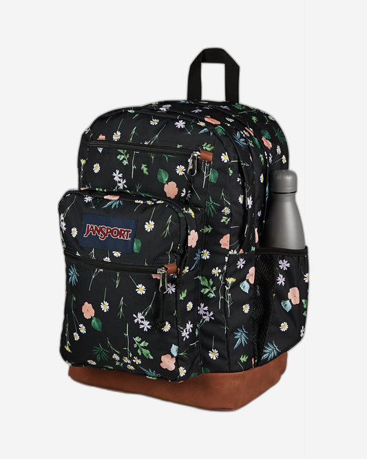 حقيبة ظهر JanSport Cool Student كبيرة الحجم للكمبيوتر المحمول بتصميم زهور ساحرة