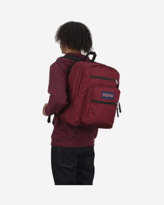 حقيبة ظهر JanSport Big Student Large للكمبيوتر المحمول باللون الأحمر البني EK0A5BAHN621