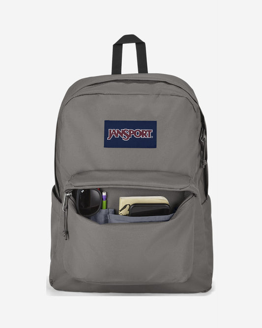 حقيبة ظهر JanSport SuperBreak Plus متوسطة الحجم للكمبيوتر المحمول، لون رمادي جرافيتي