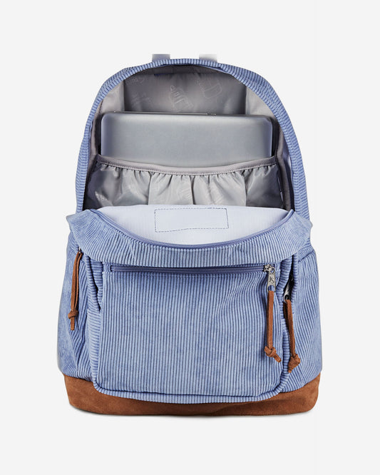 حقيبة ظهر كبيرة للكمبيوتر المحمول من JanSport Right Pack Expression، مصنوعة من حبل لافندر.
