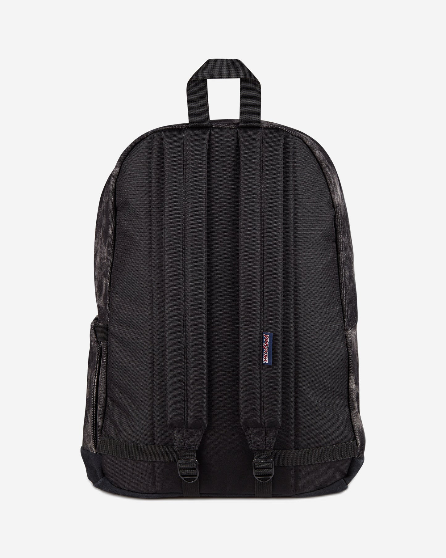 حقيبة ظهر JanSport Right Pack Expression كبيرة الحجم للكمبيوتر المحمول، مصنوعة من قماش الدنيم الأسود.