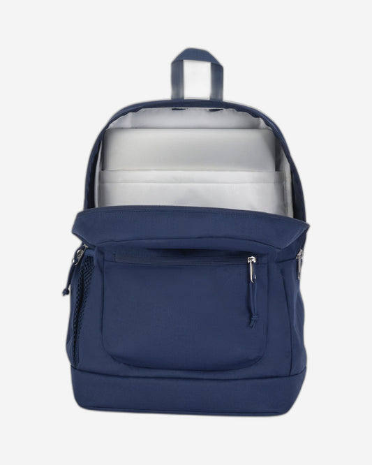 حقيبة ظهر JanSport Cross Town Plus متوسطة الحجم للكمبيوتر المحمول باللون الأزرق الداكن EK0A5BLBN541