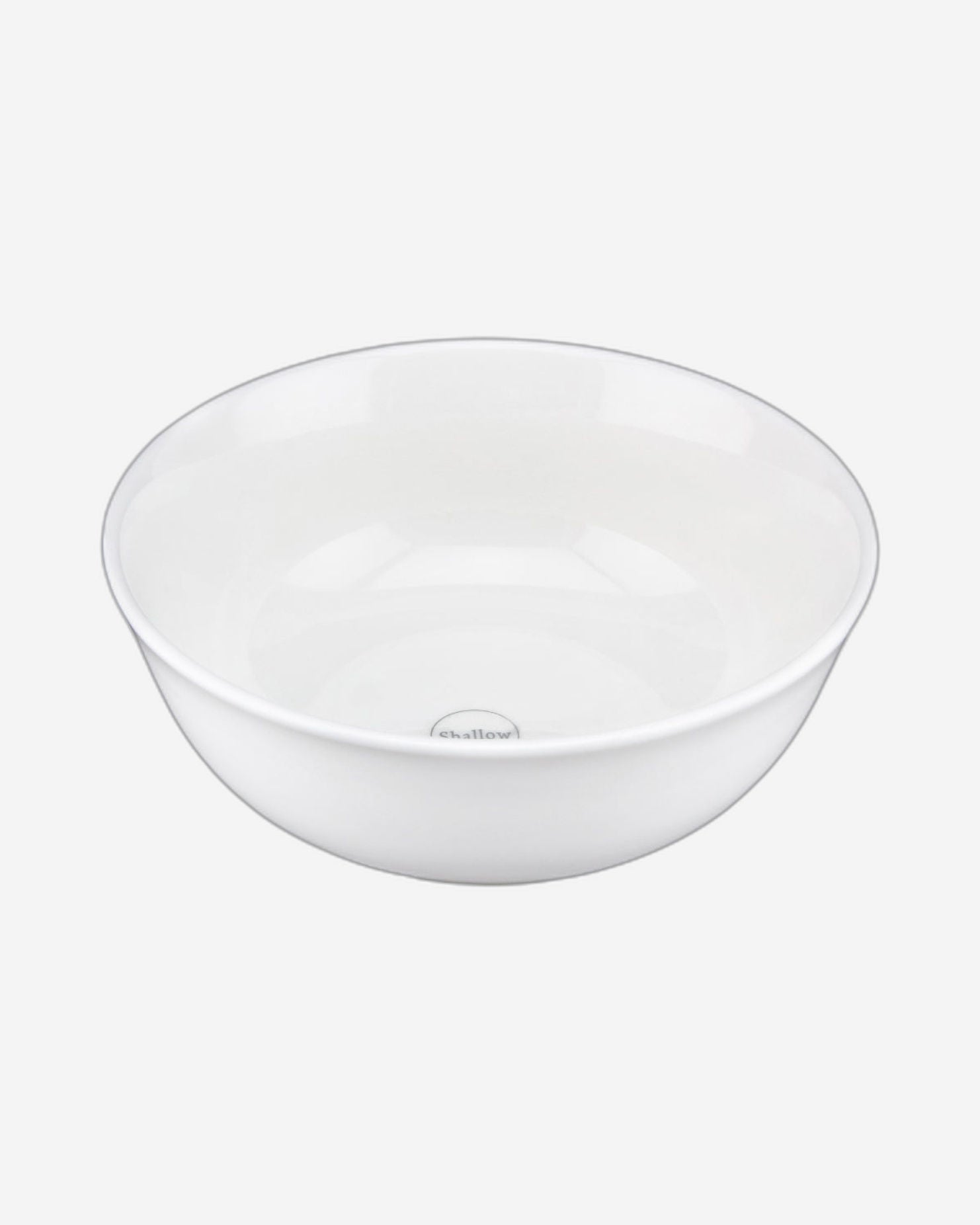 وعاء ضيافة ضحل، أبيض، ٢٣ سم - وعاء سيراميك أنيق لتقديم الطعام والوجبات الخفيفة