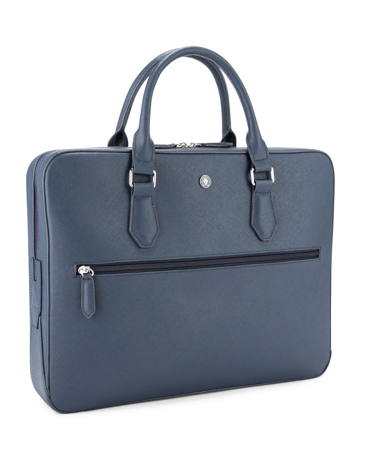Cross Luxury Leather Briefcase - Navy Blue
