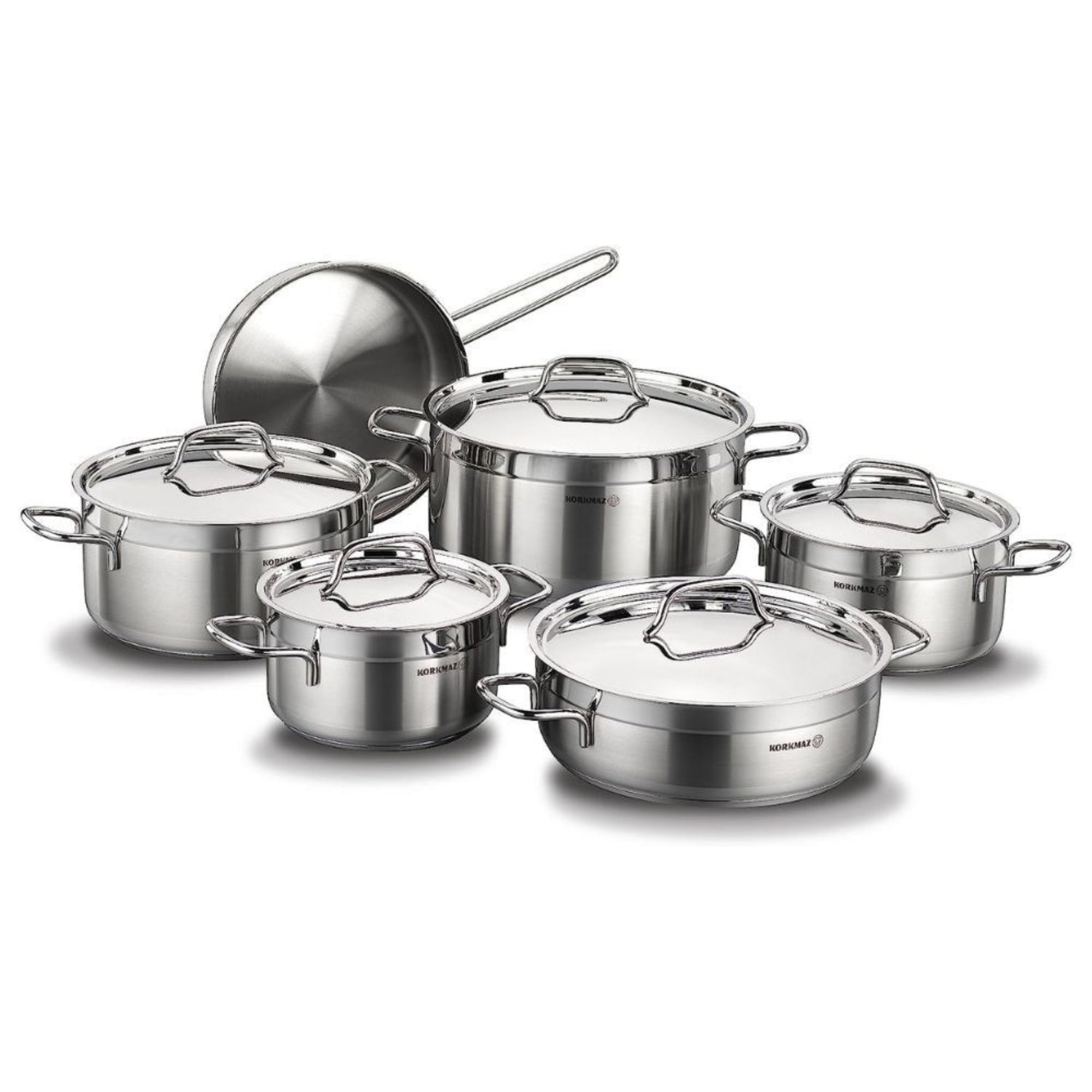 KORKMAZ ALFA PLUS 11 PCS. INDUCTION BASE COOKWARE SET
